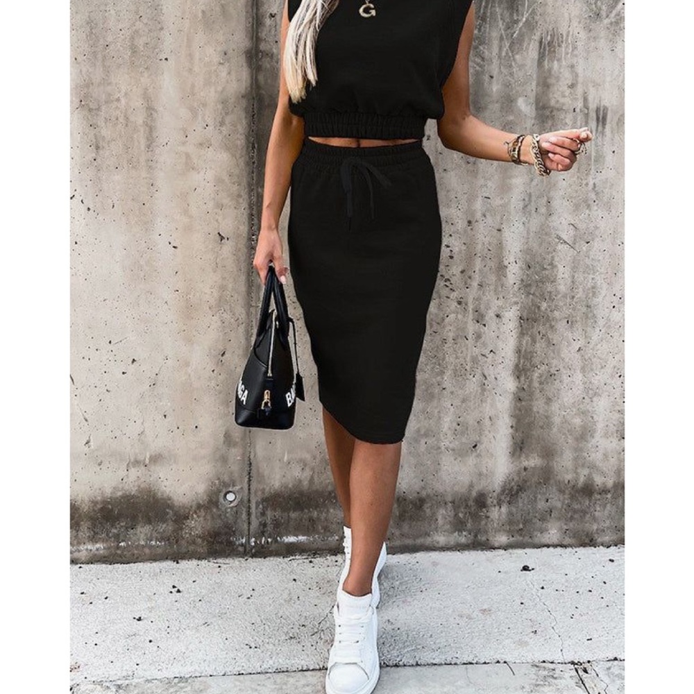 Suede Pencil Skirt